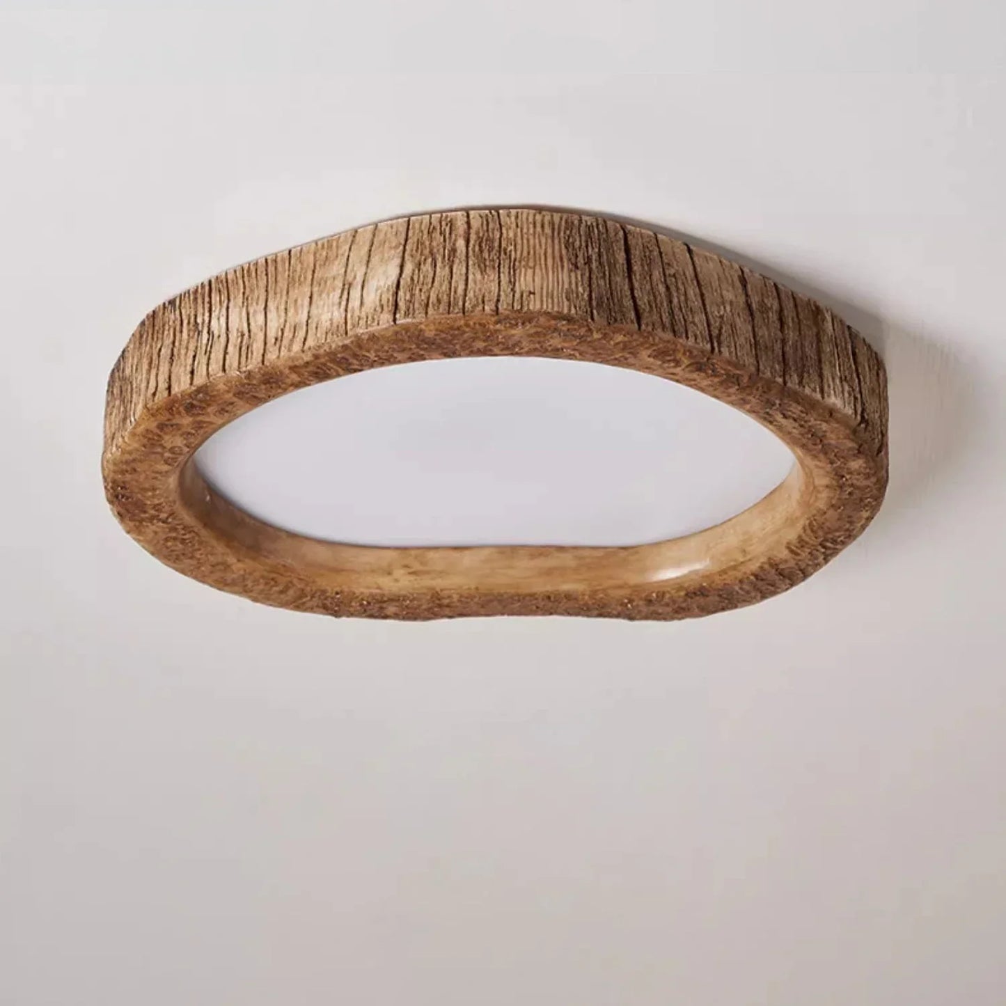 Deckenlampe im japanischen Stil mit Holzmaserung