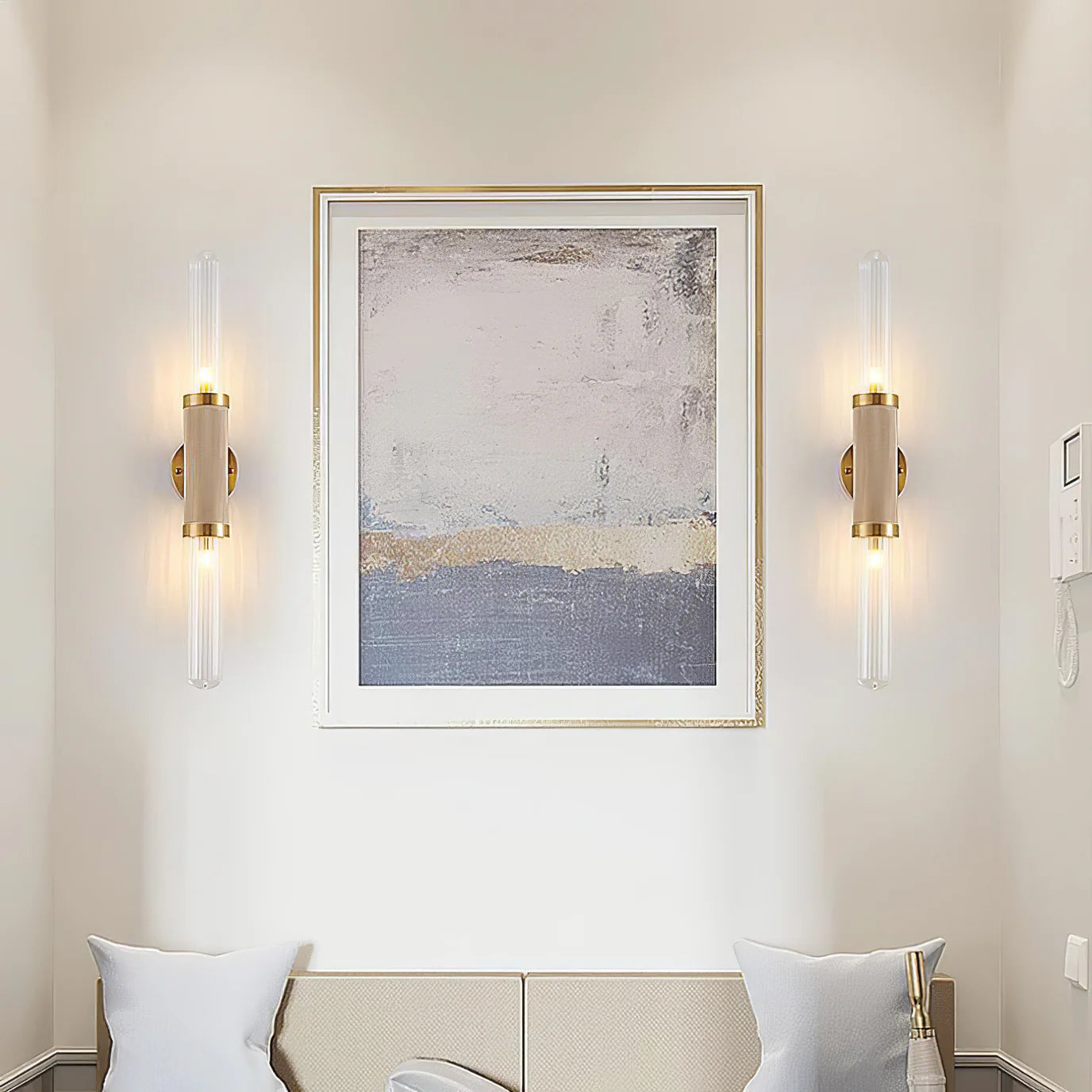 Eira – Moderne Wandleuchte mit Glastreifen im Nordic-Stil