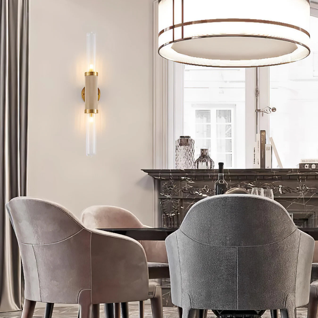 Eira – Moderne Wandleuchte mit Glastreifen im Nordic-Stil