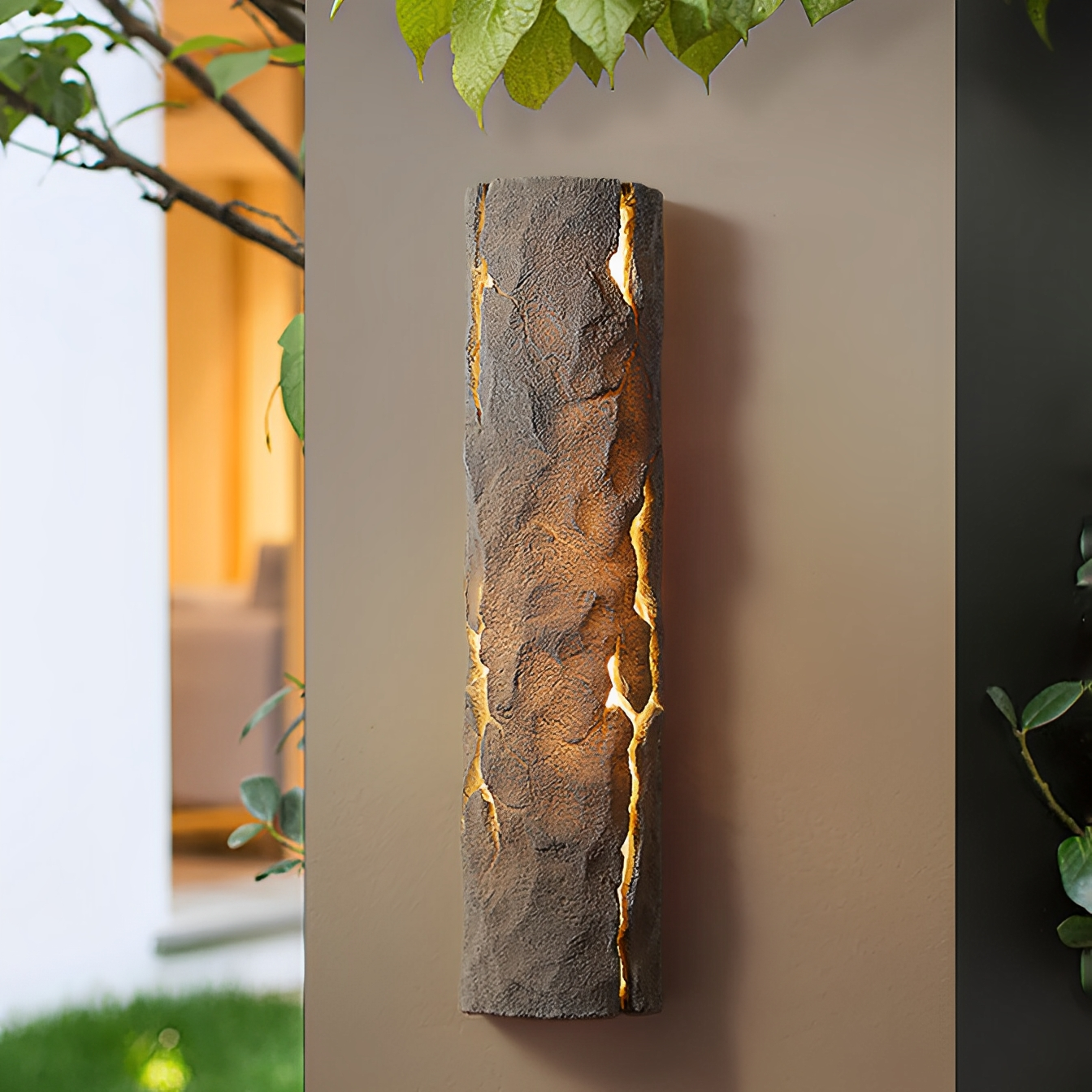 Rokka – Kreative Outdoor-Wandleuchte im Retro-Steinlook