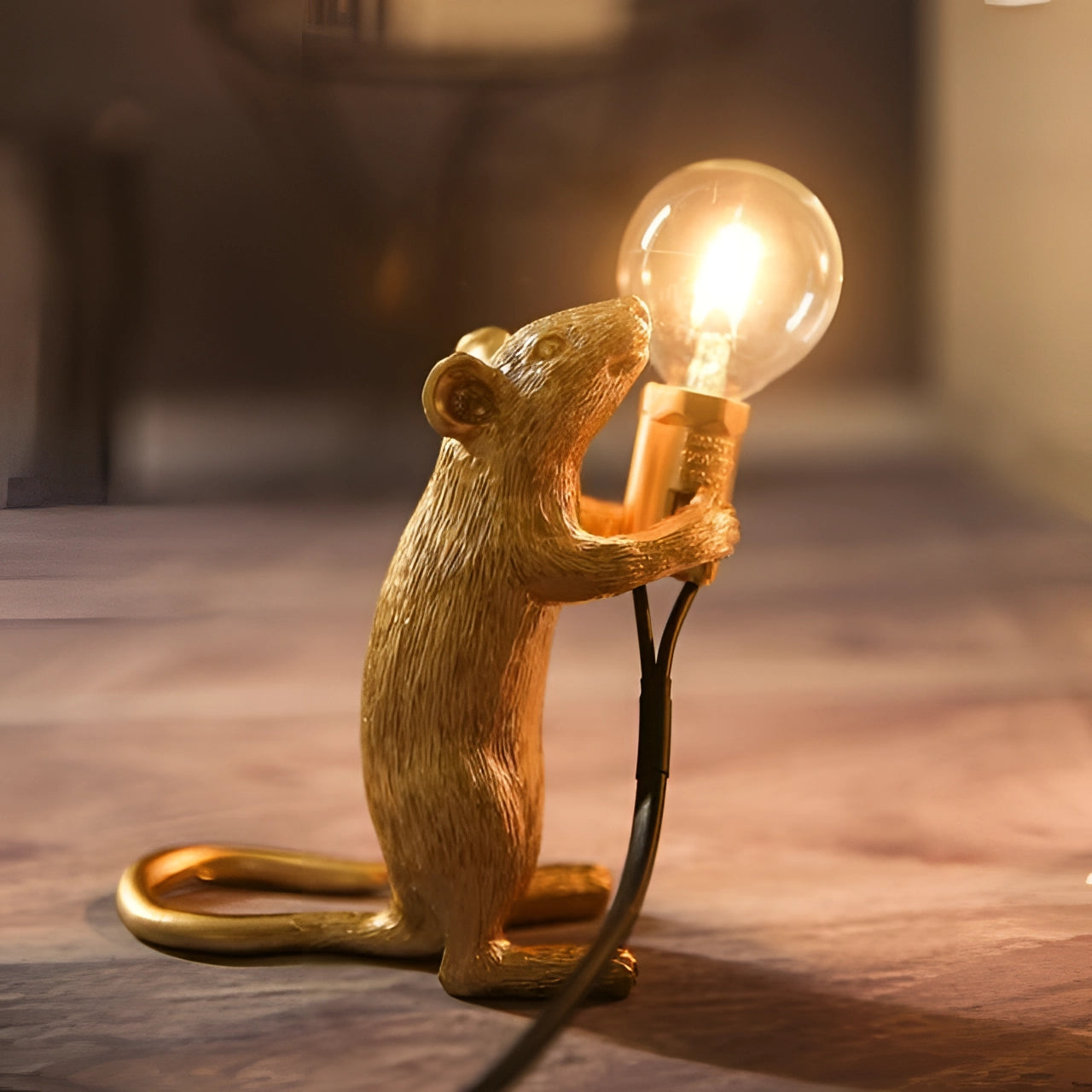 Nilla – Kreative Mini-Mauslampe aus Kunstharz im Nordic-Stil
