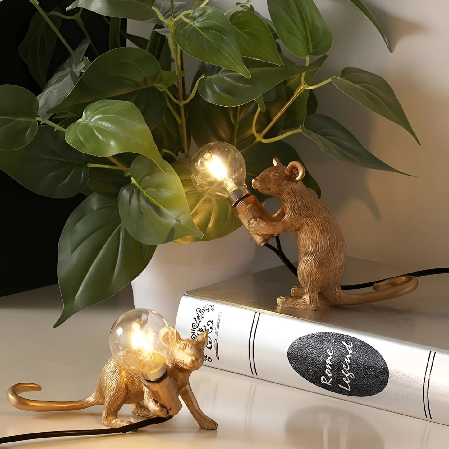 Nilla – Kreative Mini-Mauslampe aus Kunstharz im Nordic-Stil