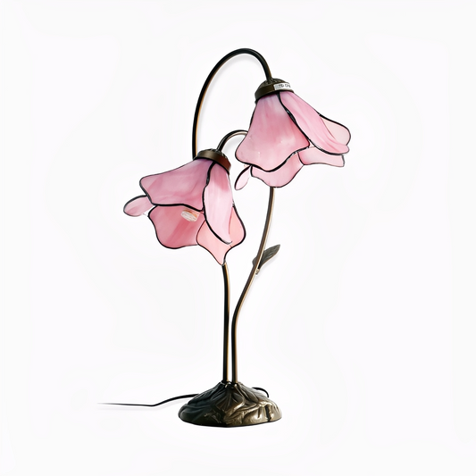 Mikayla – Doppelköpfige Lotus-Tischlampe