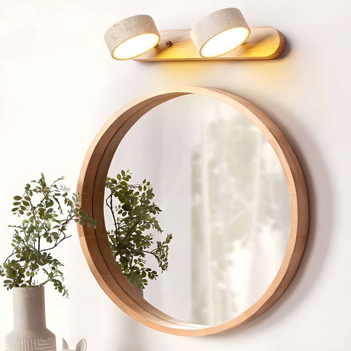 Norr – Travertin Duo Lampenhalterung Wandlampe