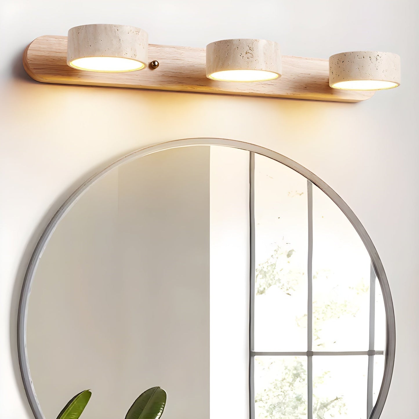 Norr – Travertin Duo Lampenhalterung Wandlampe