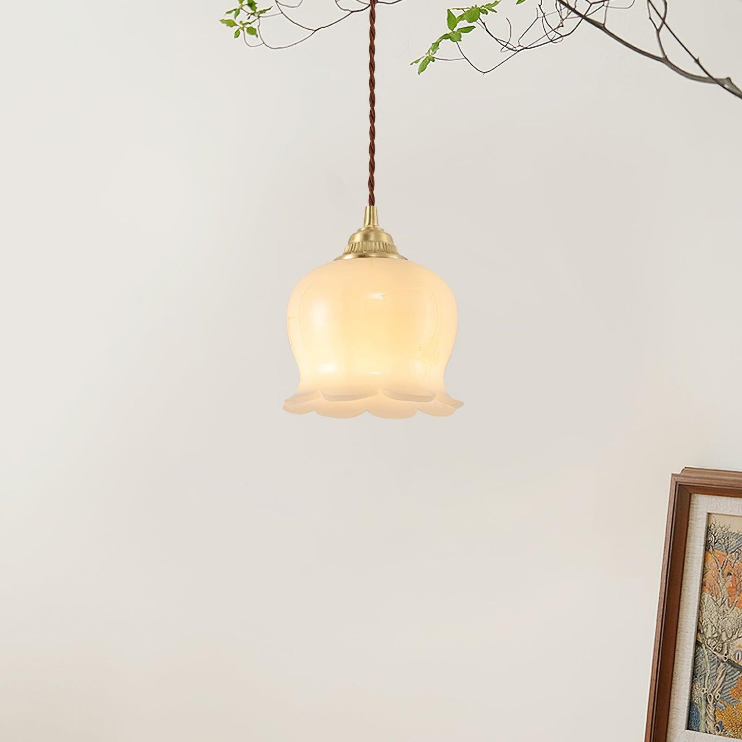 Odette – Französische Retro-Hängeleuchte Maiglöckchen-Design