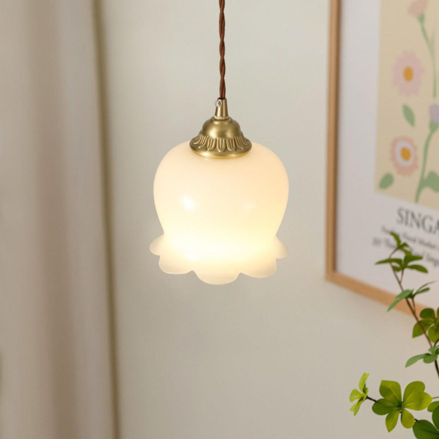 Odette – Französische Retro-Hängeleuchte Maiglöckchen-Design