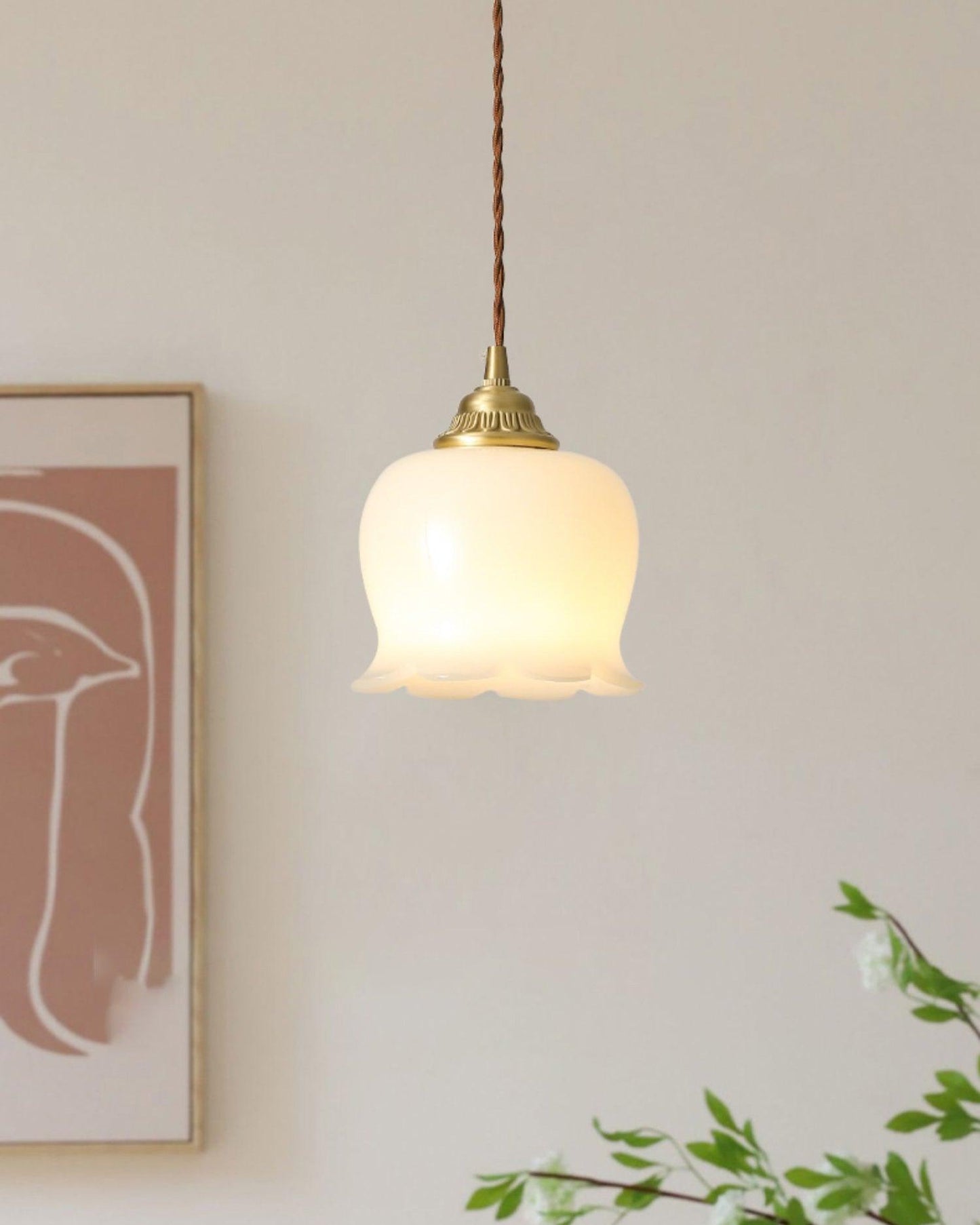 Odette – Französische Retro-Hängeleuchte Maiglöckchen-Design