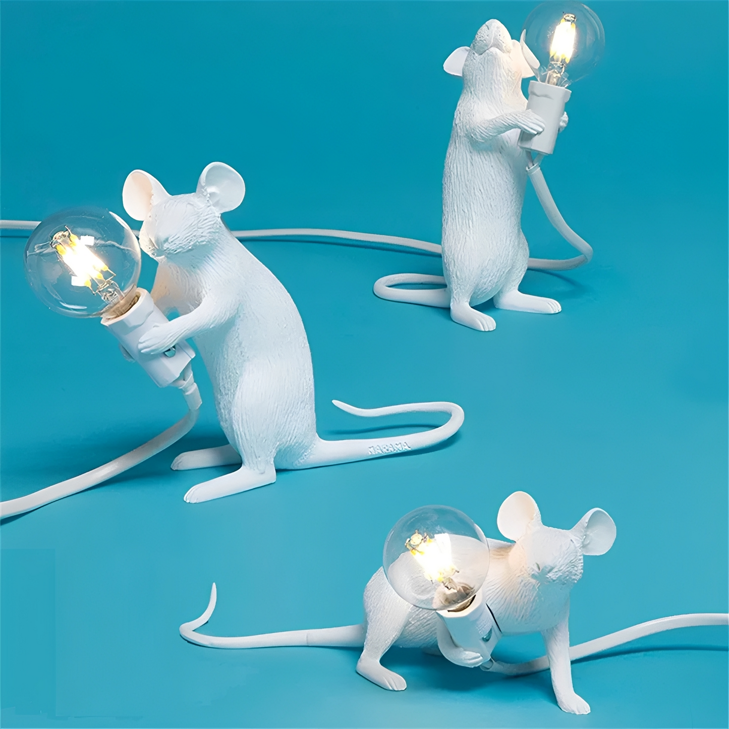 LumoMouse – Art-Déco-Tischlampe mit Mausfigur