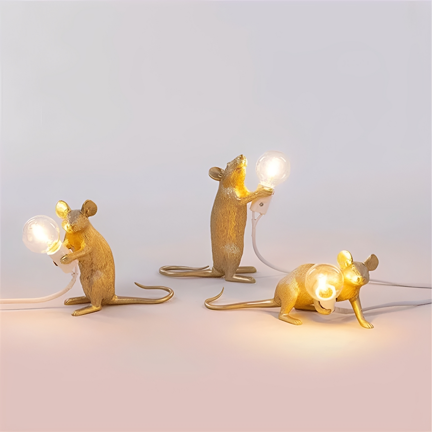 LumoMouse – Art-Déco-Tischlampe mit Mausfigur