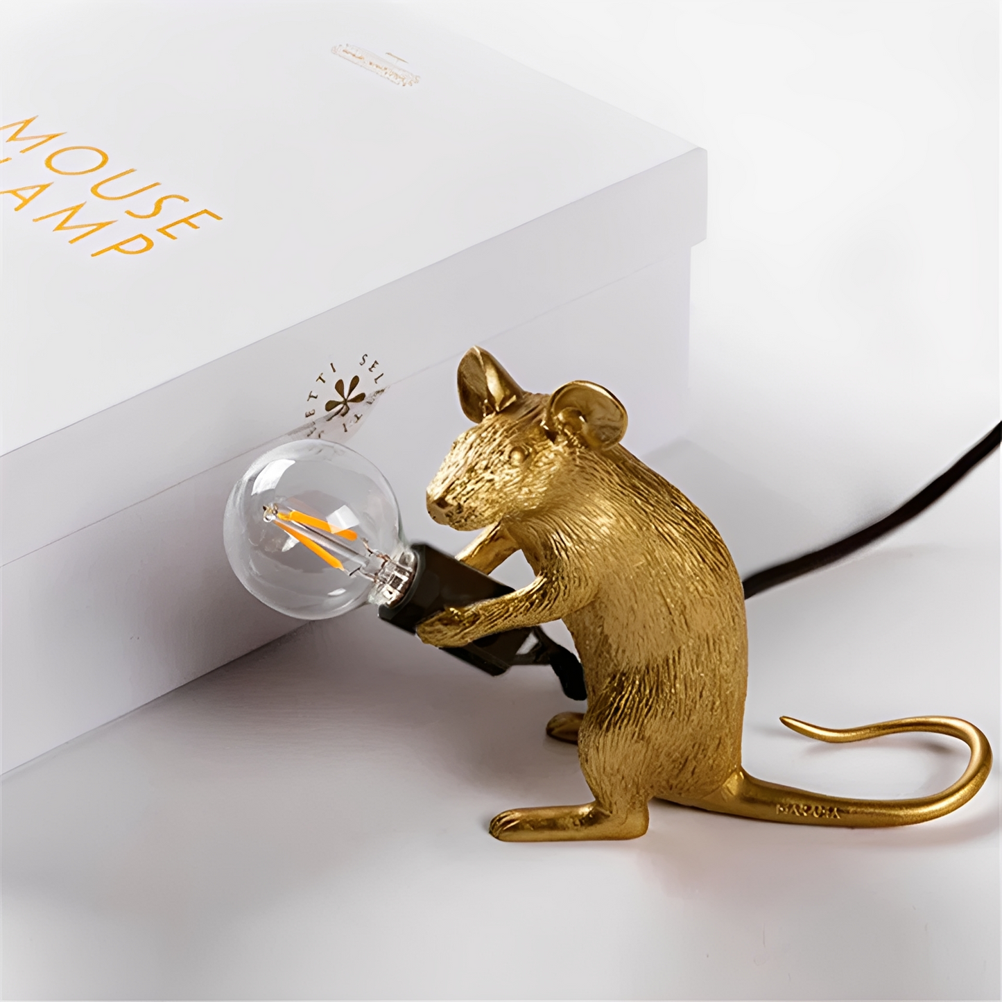 LumoMouse – Art-Déco-Tischlampe mit Mausfigur
