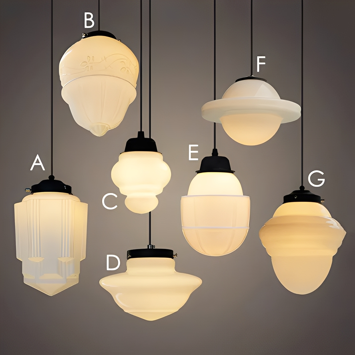 Arvida – Retro Industrieller Glas-Kronleuchter