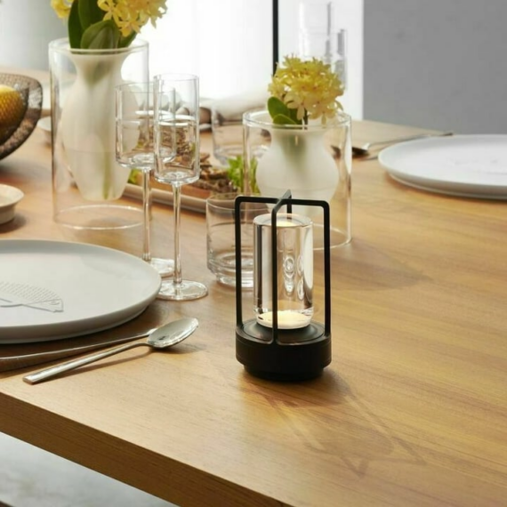 GlowNest – Kabellose Kristalllaterne mit sanftem LED-Schimmer