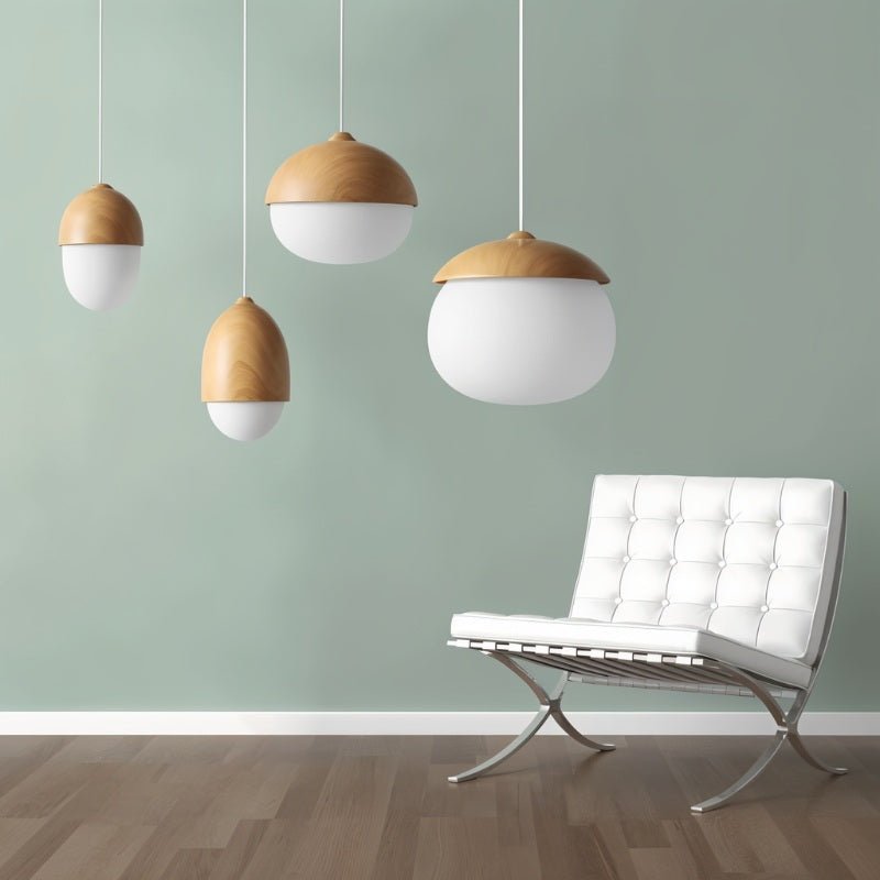 Lykke – Moderne Holzoptik-Hängeleuchte