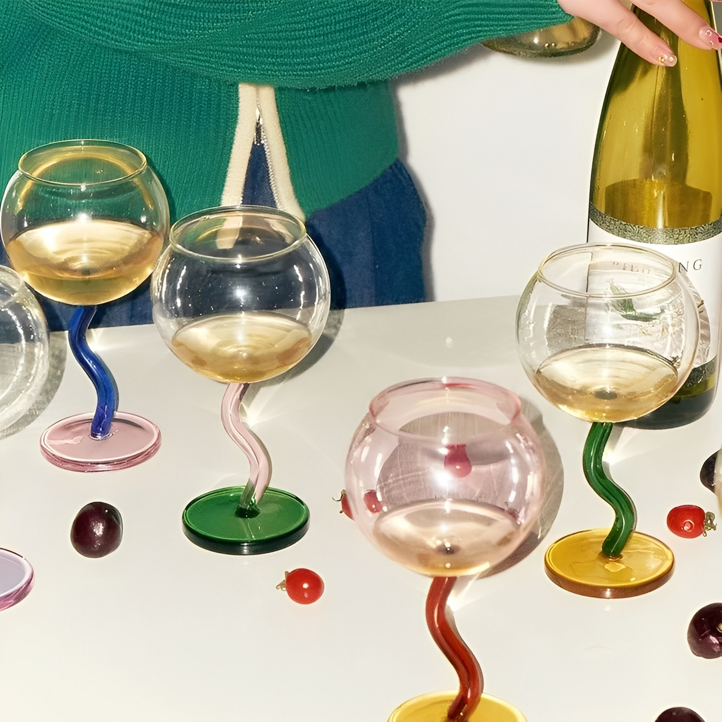 BellaCup – Handgefertigter Bubble-Glaspokal