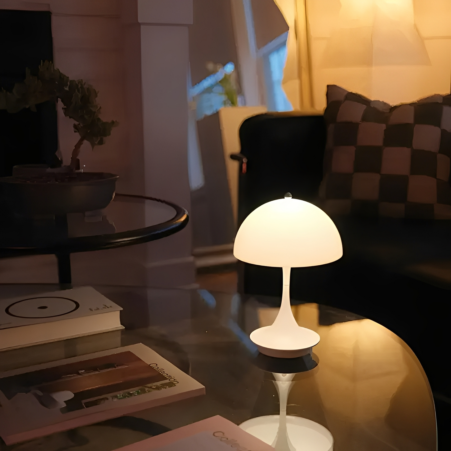 Mimi – Aufladbare Pilz-Tischlampe mit Touch-Funktion