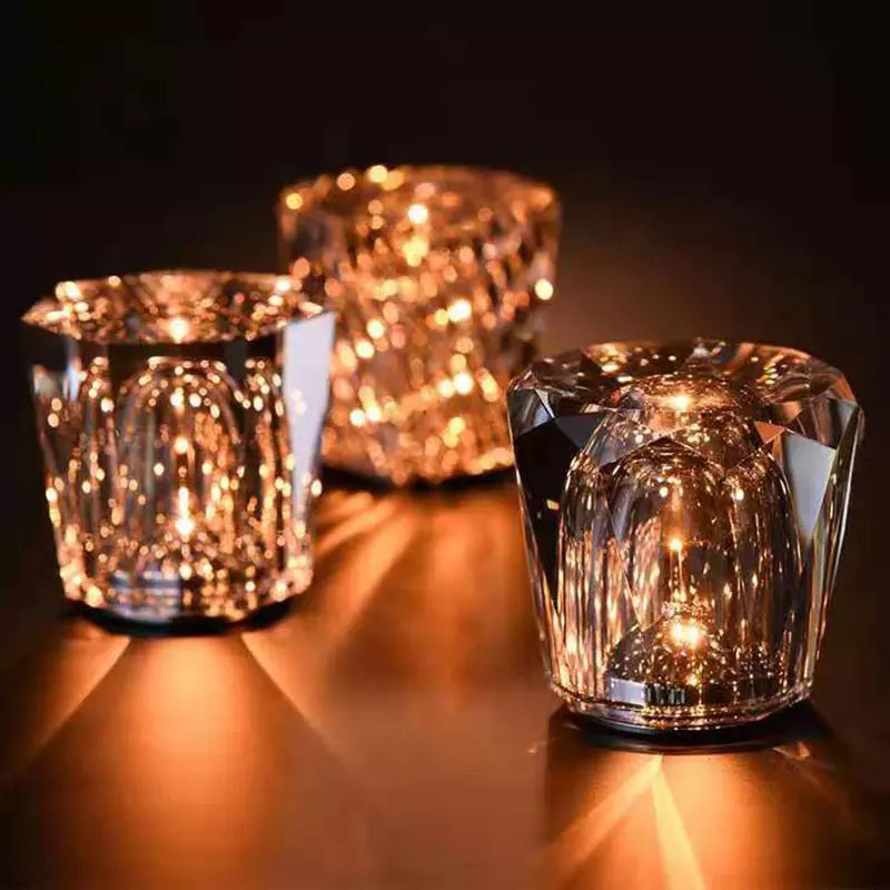 Aurelia – Kabellose Kristall-Tischlampe mit LED-Technologie
