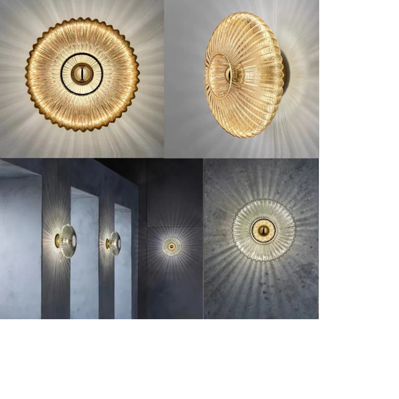 Französische Glaswandleuchte im Retro-Bauhausstil