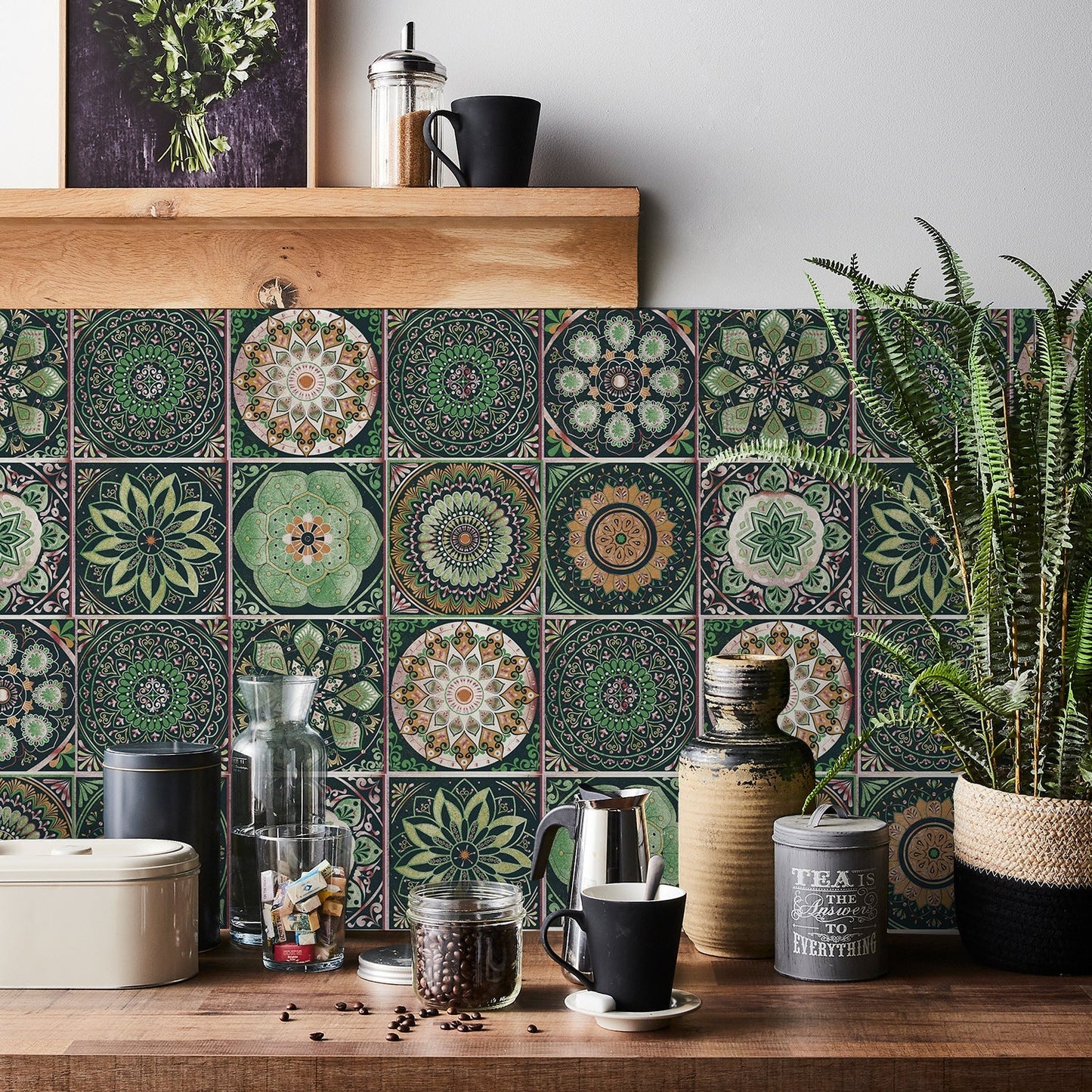 Mandala Wandfliesenaufkleber selbstklebend