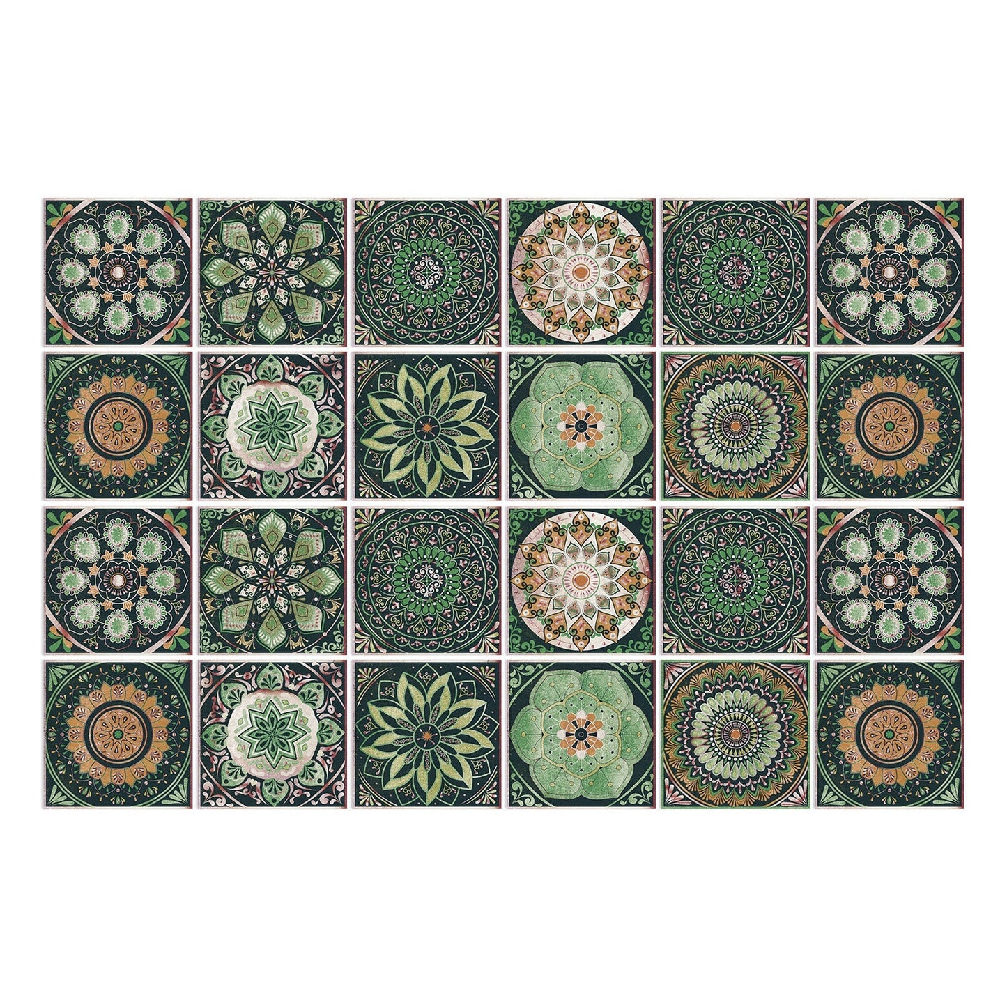 Mandala Wandfliesenaufkleber selbstklebend