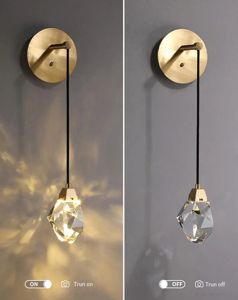 Luxuriöse moderne Wandleuchte aus Kristall
