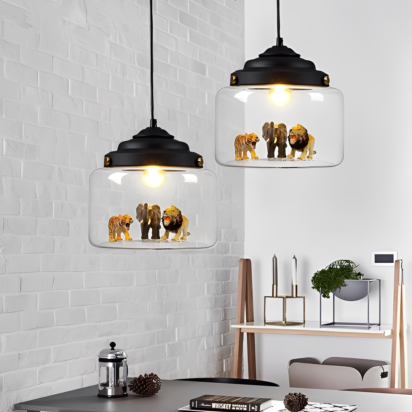 Nilo – Moderne Cartoon Glas-Pendelleuchte