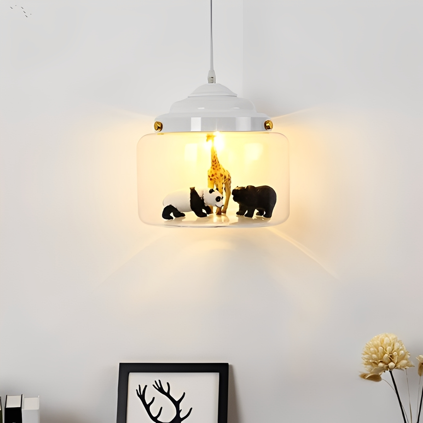 Nilo – Moderne Cartoon Glas-Pendelleuchte