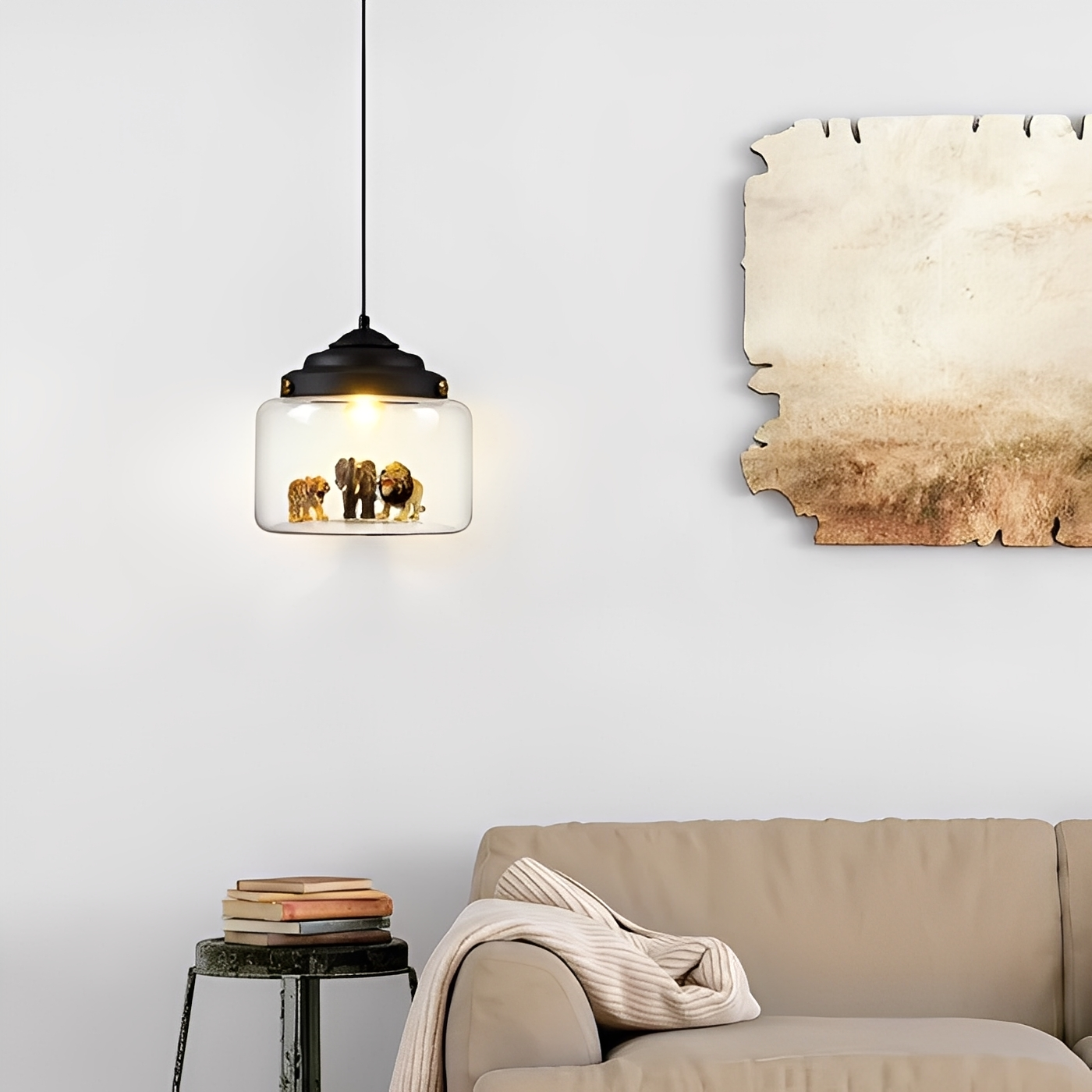 Nilo – Moderne Cartoon Glas-Pendelleuchte
