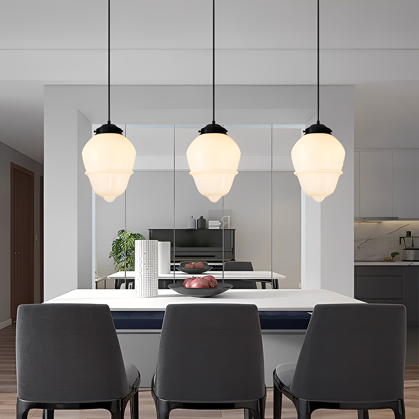 Arvida – Retro Industrieller Glas-Kronleuchter