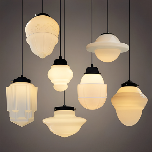 Arvida – Retro Industrieller Glas-Kronleuchter