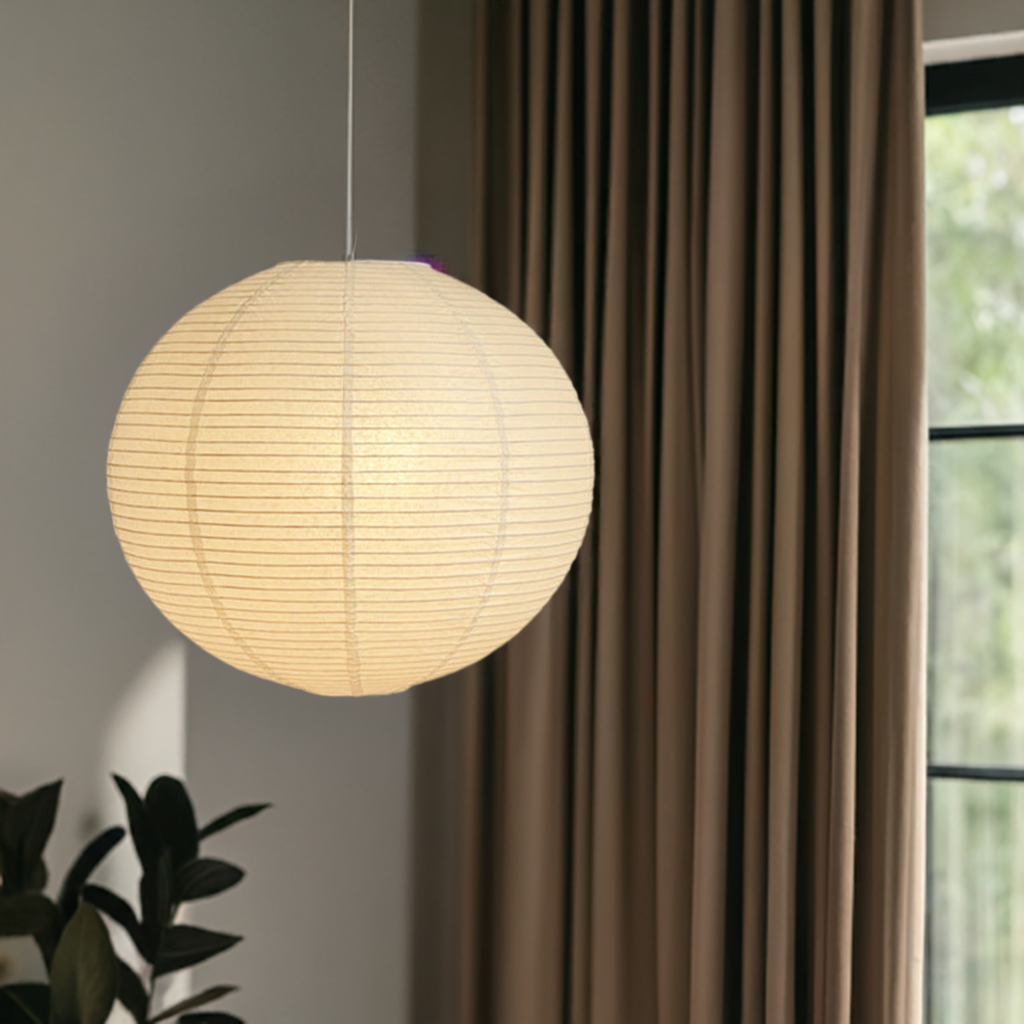 Amaya – Weißer Papierlampenschirm im modernen Design