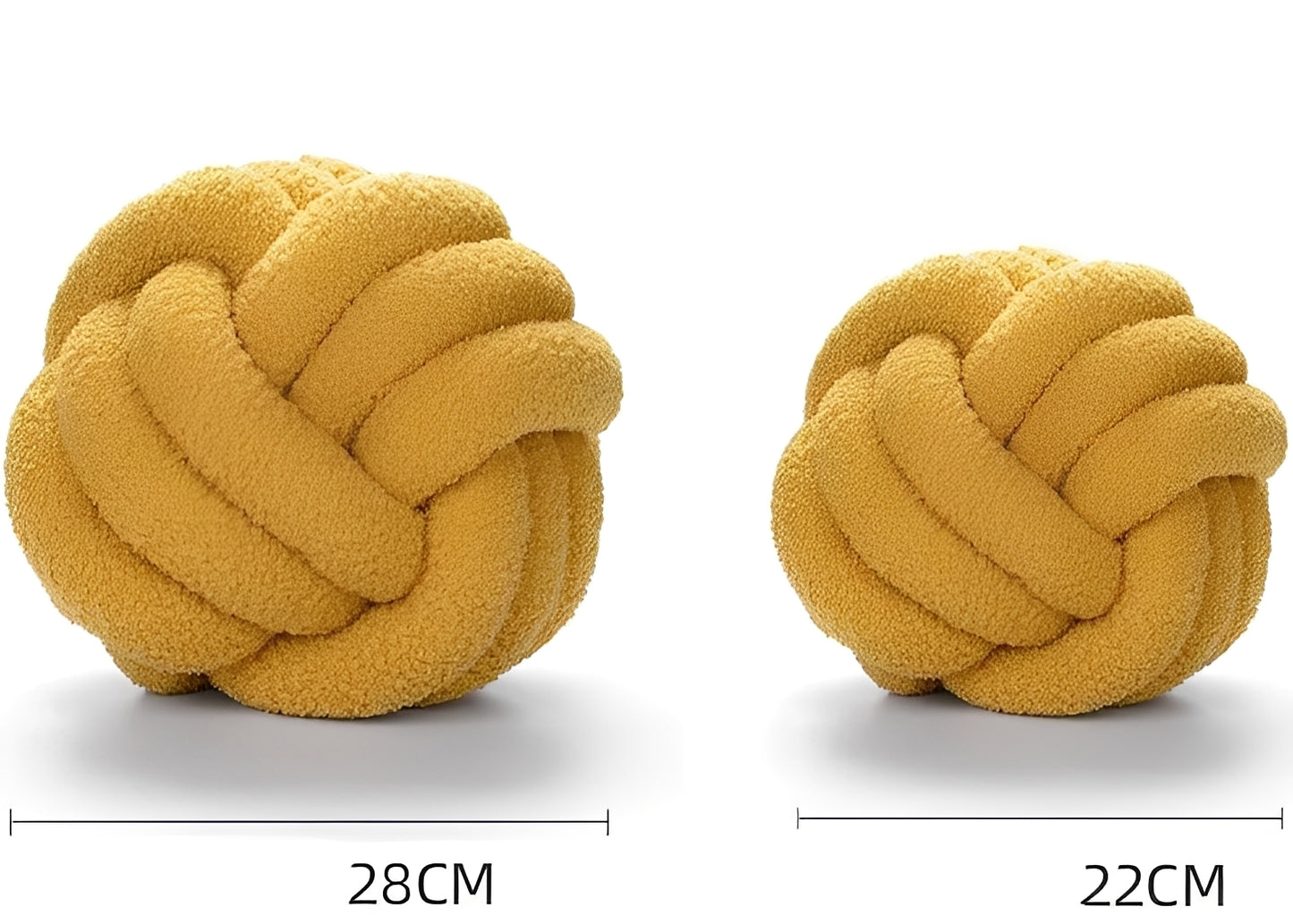 Junji – Nordisches Kugel-Knoten-Kissen aus Lammwolle