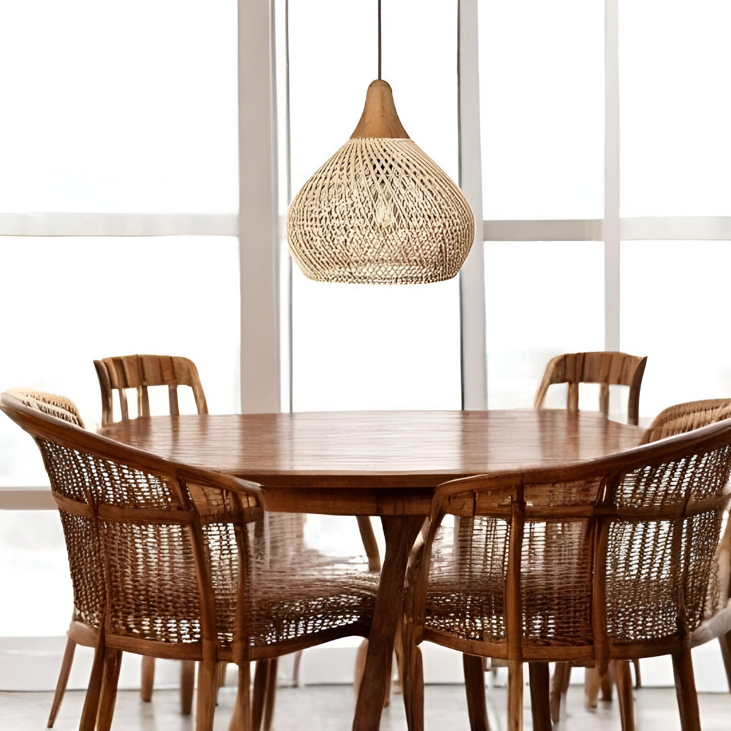 Yuji – Boho Rattan Hängeleuchte