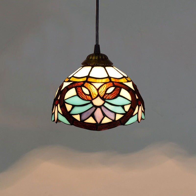 Roku – Mediterraner Kronleuchter aus Buntglas