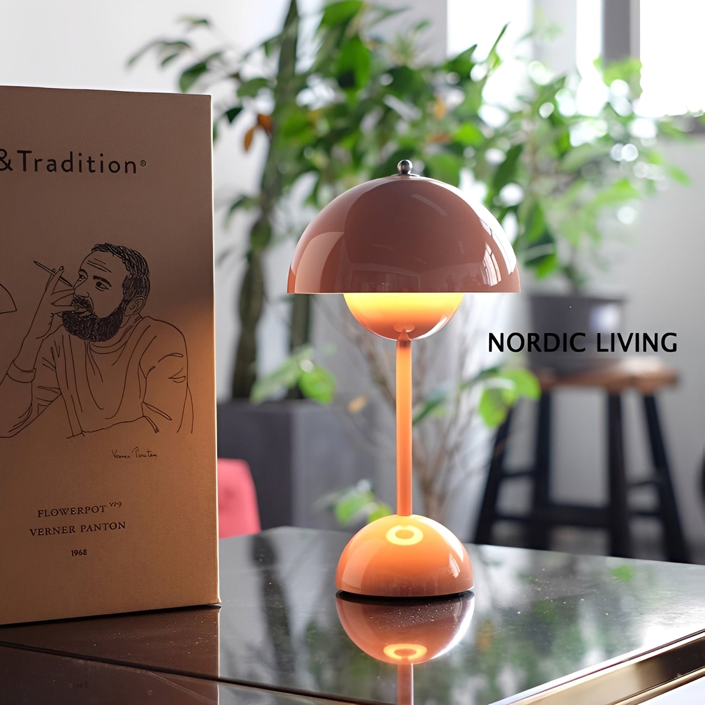 Tavira – LED-Tischlampe im Retro-Design