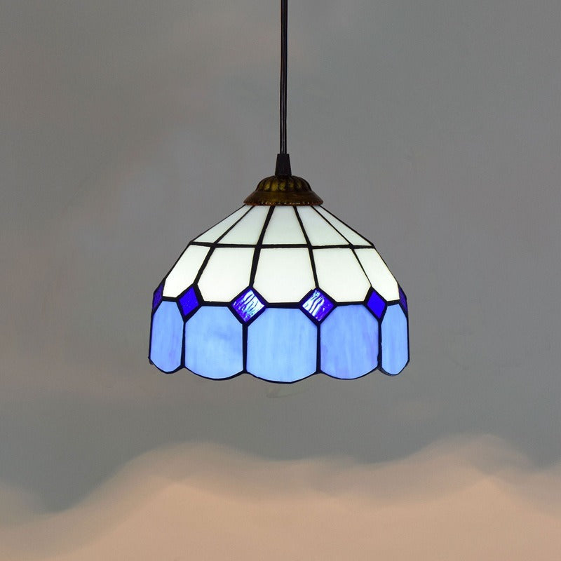 Roku – Mediterraner Kronleuchter aus Buntglas