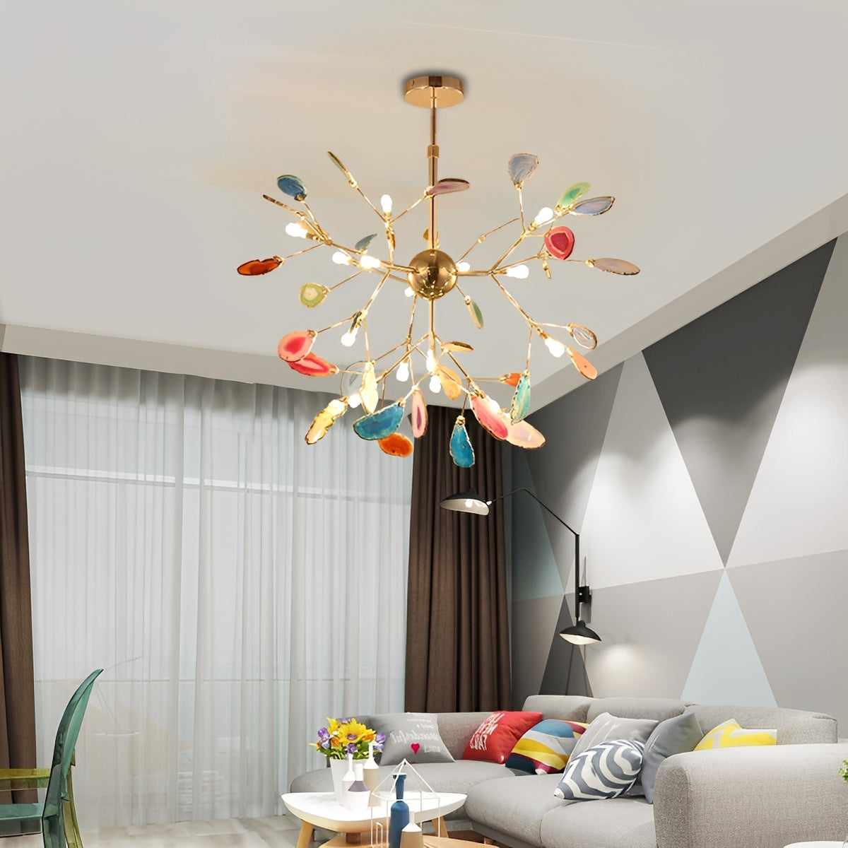 Adrian – Kreativer LED Kronleuchter aus Onyx-Stein