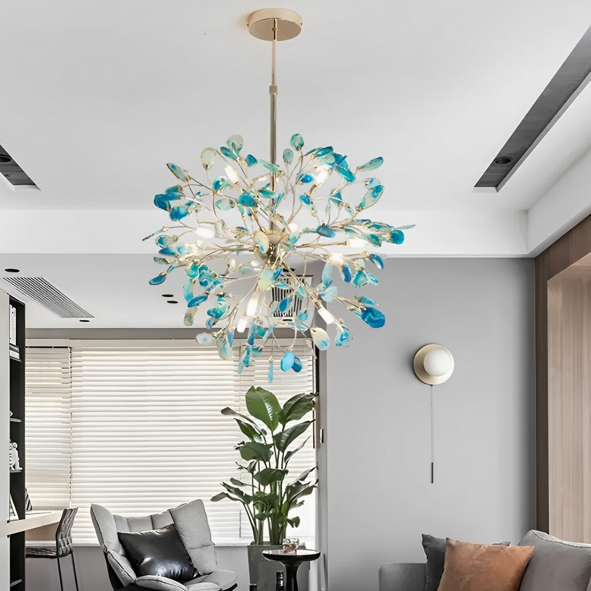 Ignis – Nordische Firefly-Pendelleuchte mit Achat-Glas