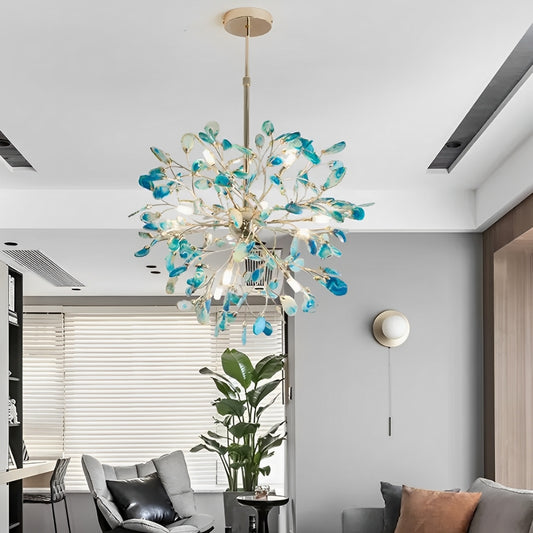 Ignis – Nordische Firefly-Pendelleuchte mit Achat-Glas