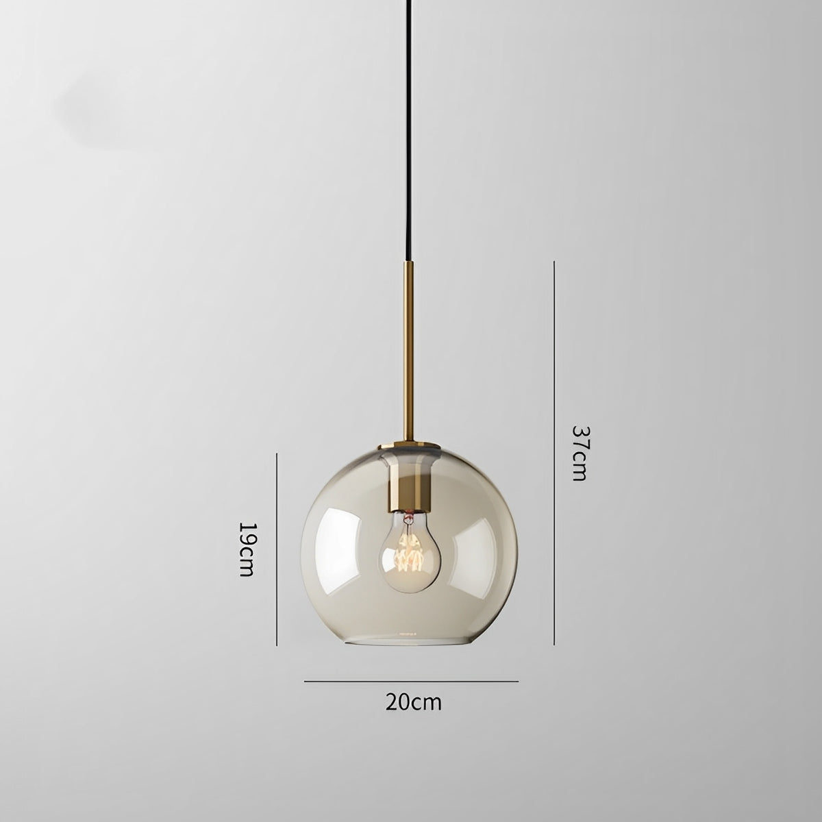 Isadora – Pendelleuchte aus Cognacglas im Modernen Stil