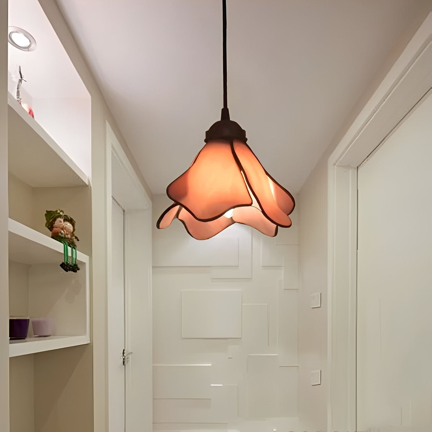 Vivienne – Tiffany Retro Glas-Hängeleuchte