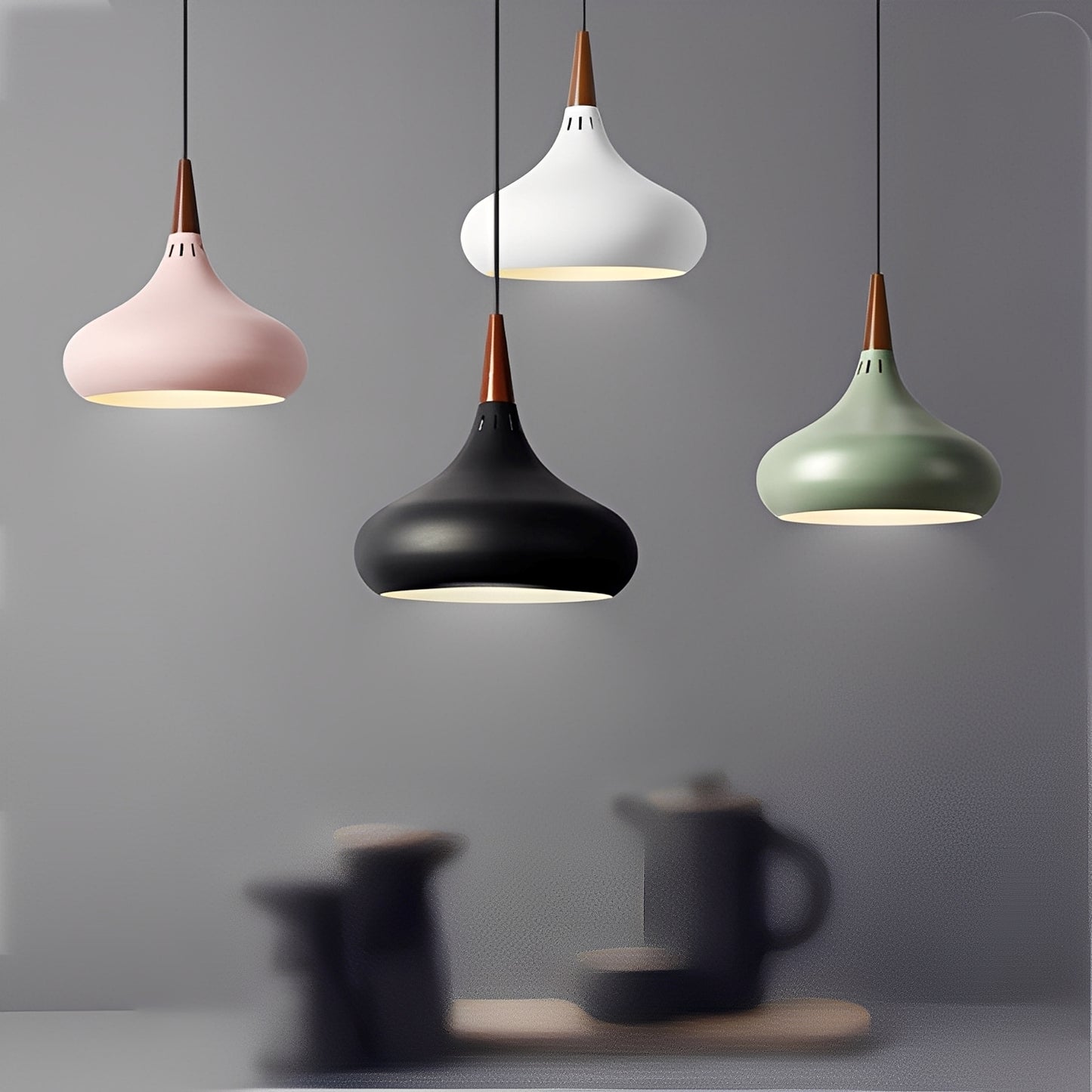 Shaira – Schlichte Holz-LED Pendelleuchte