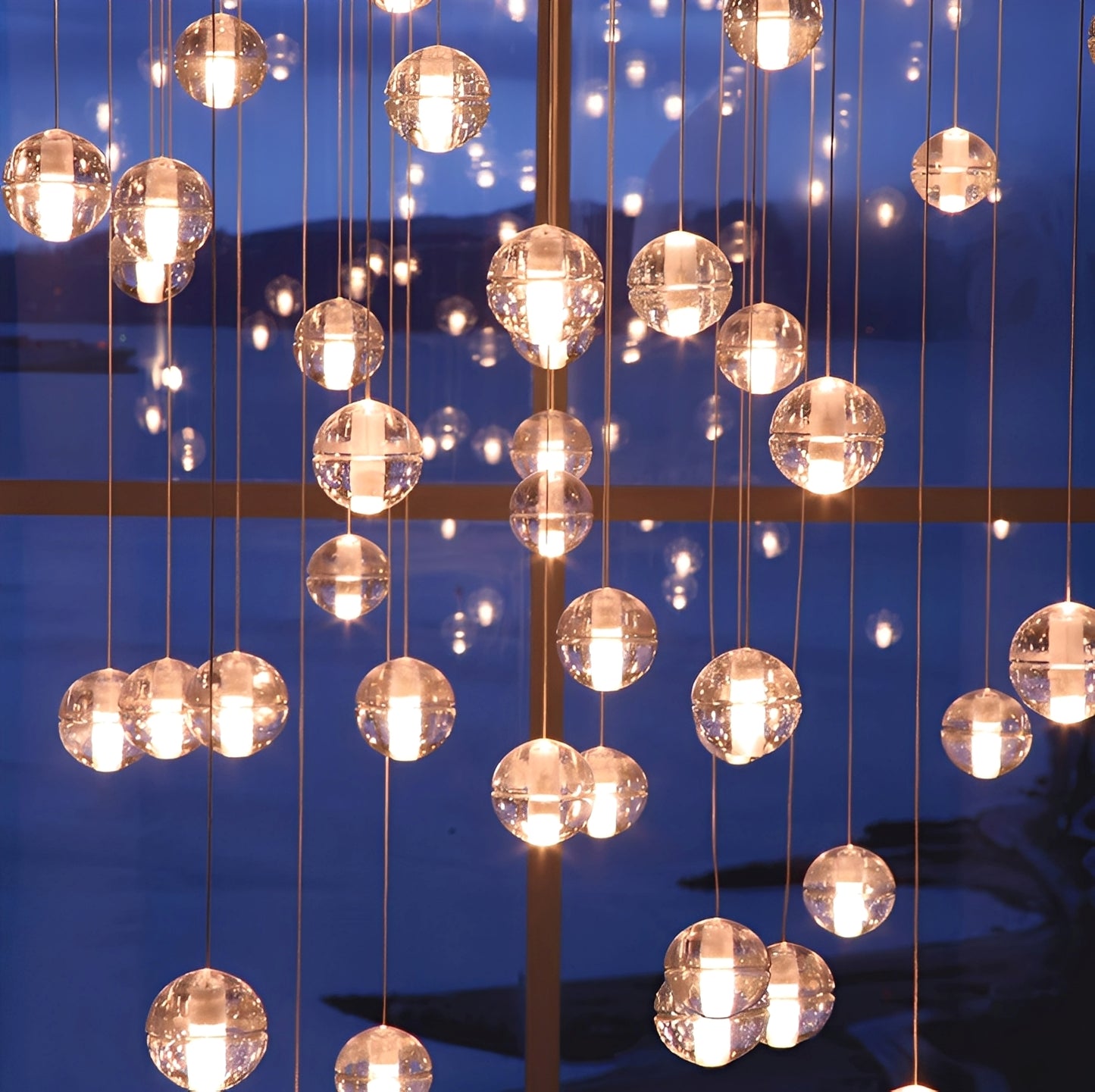 Estelle – Kristall-Deckenleuchte im Meteorregen-Design