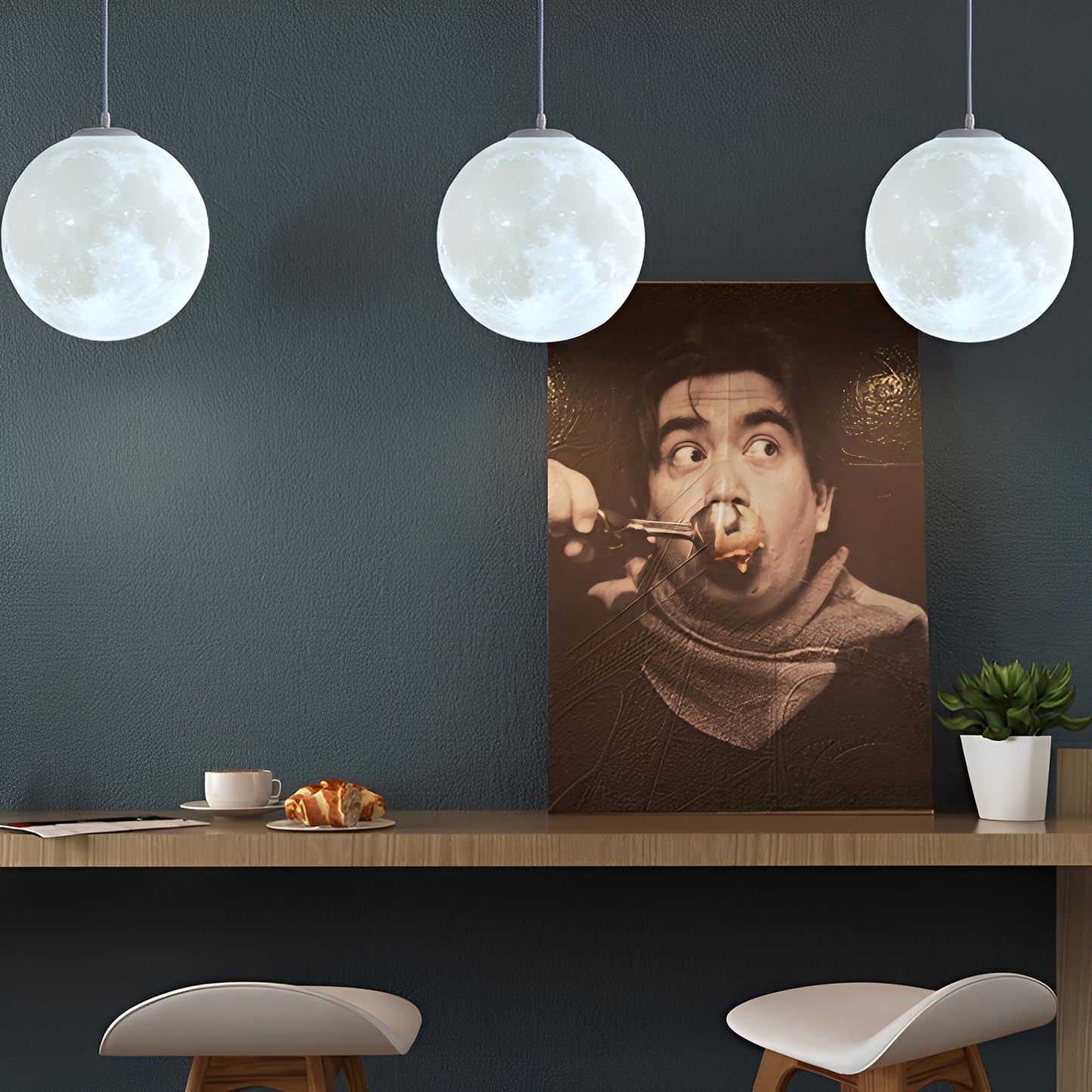 Luna – 3D Mond-Kronleuchter im Modern Minimalist Style
