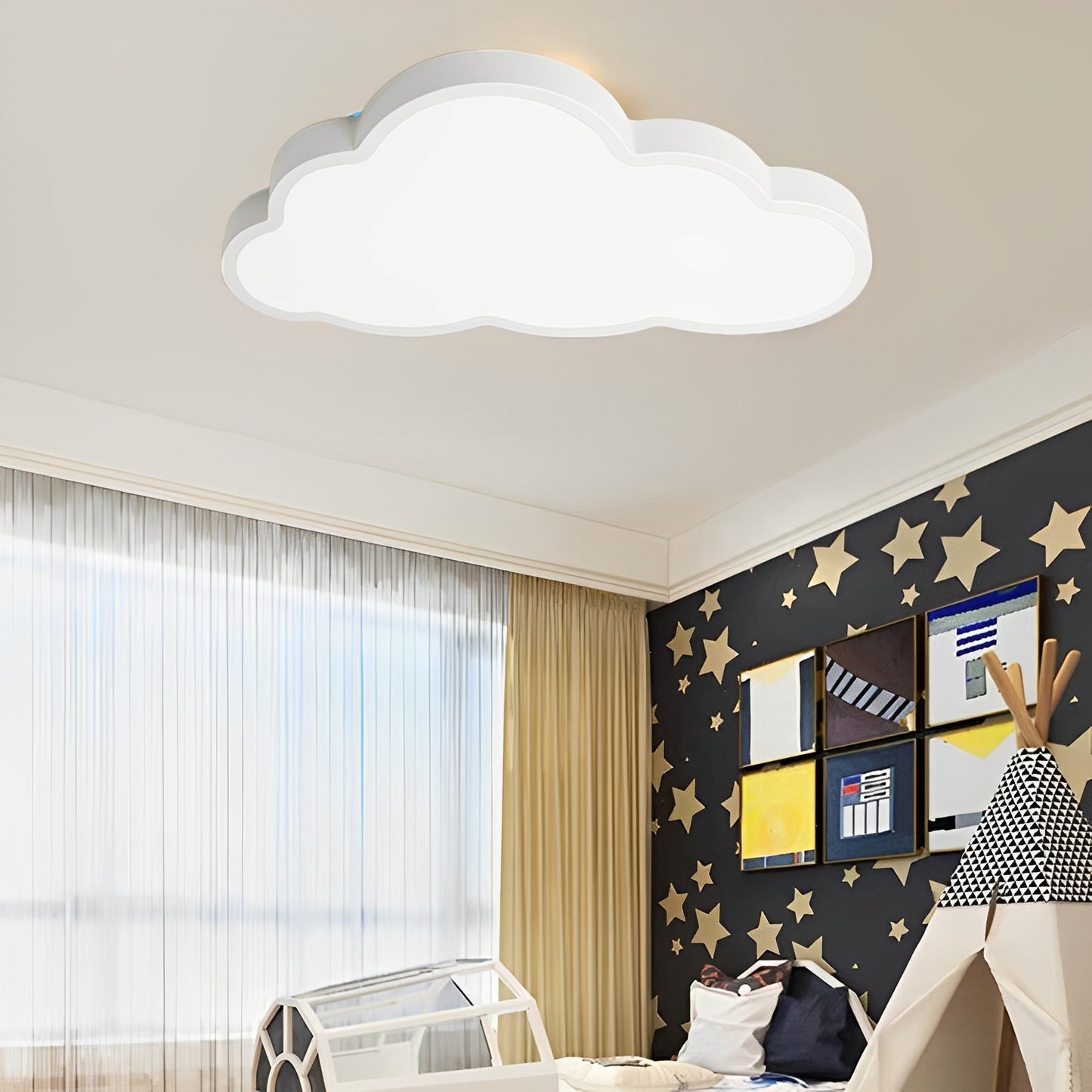 Nubia – LED-Deckenleuchte in Wolkenform für Kinderzimmer