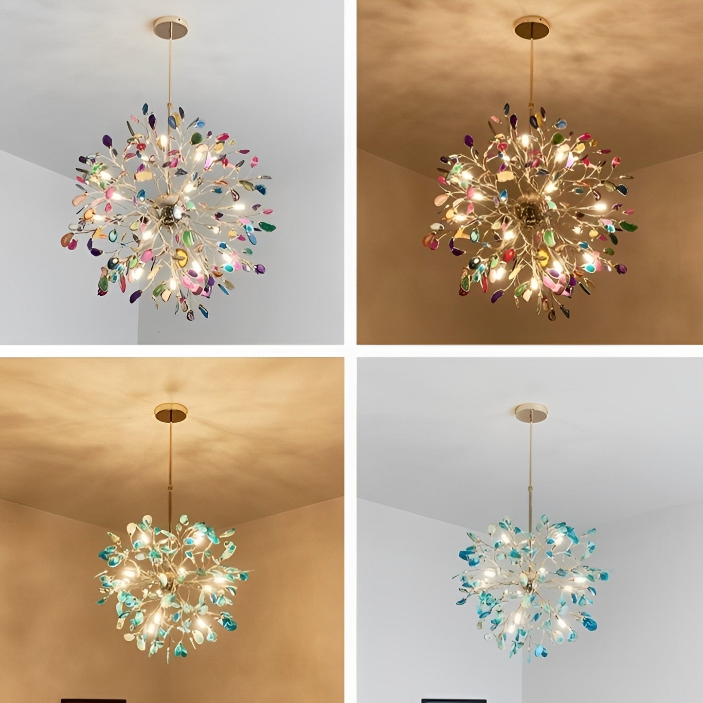 Ignis – Nordische Firefly-Pendelleuchte mit Achat-Glas