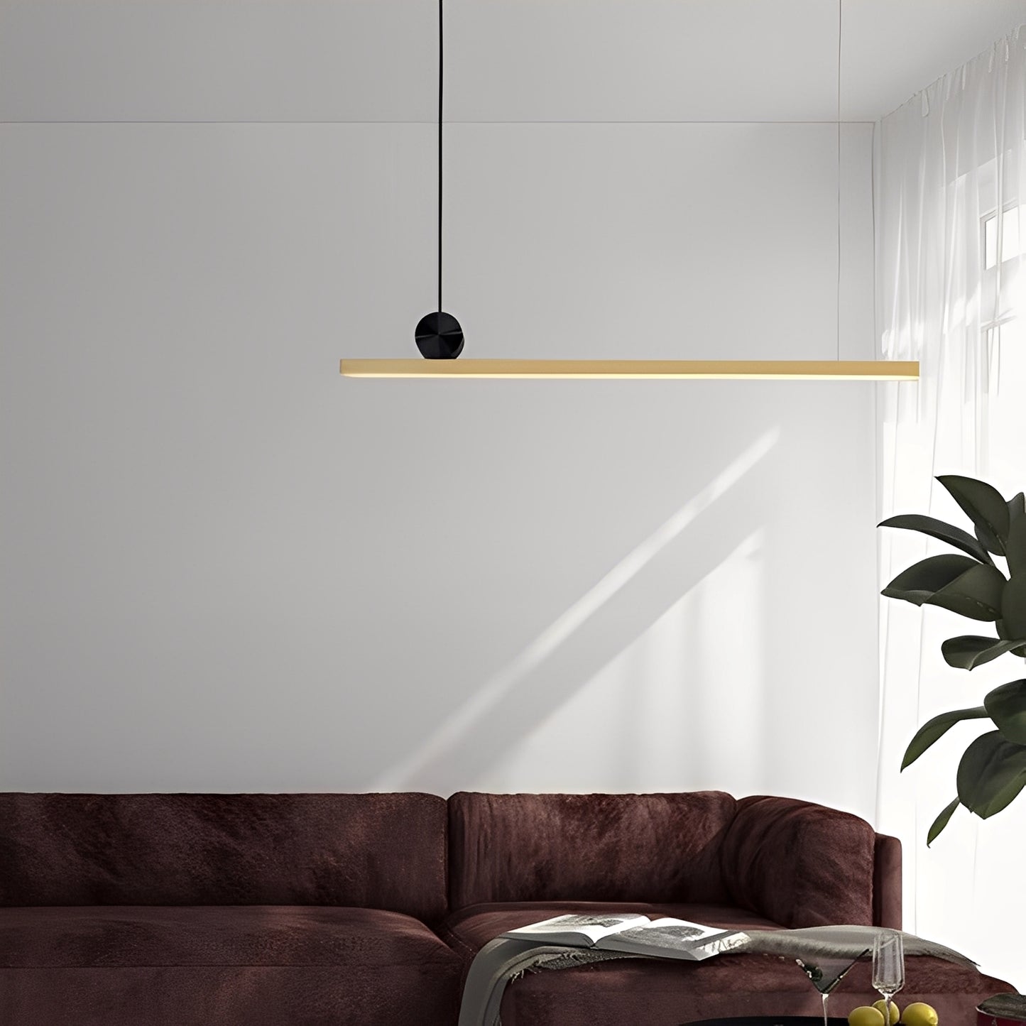Valeria – Moderne Minimalistische Golden Copper Deckenleuchte