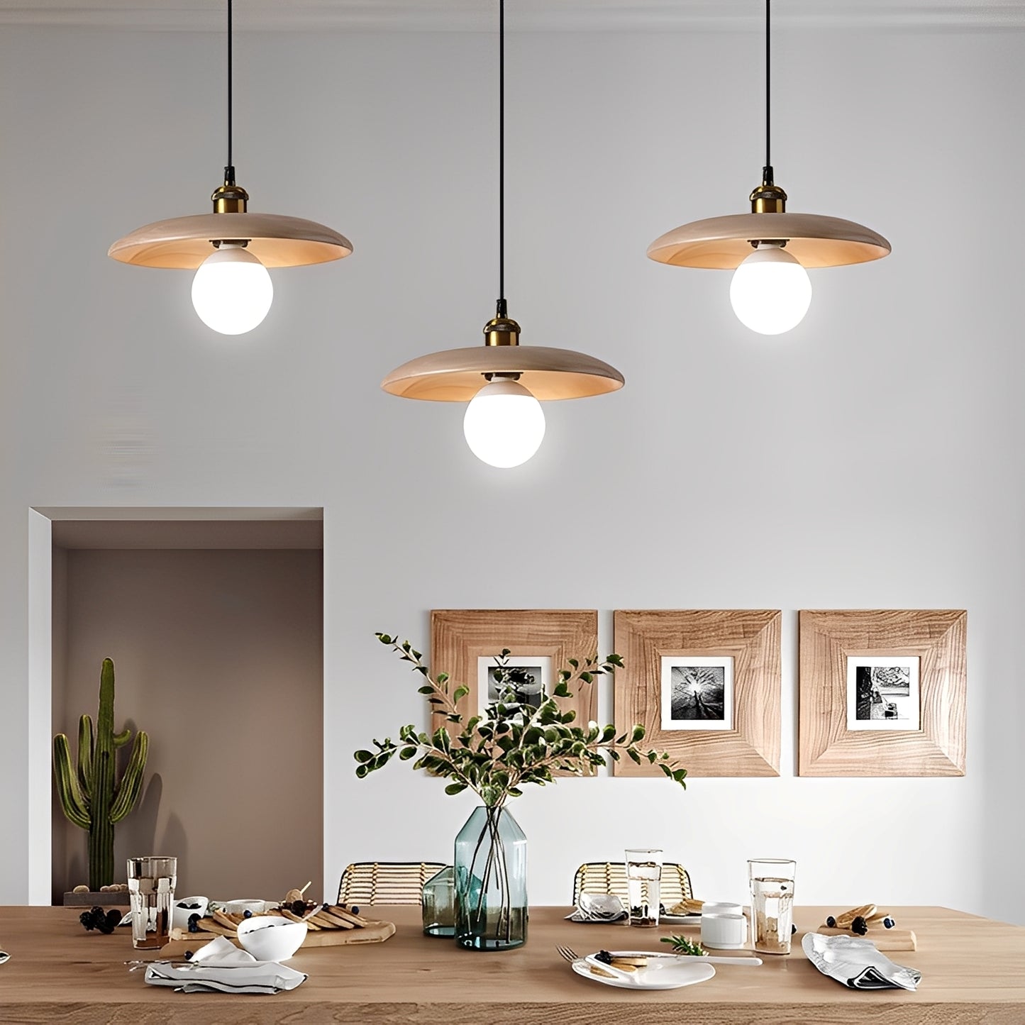 Yuri – Retro Holz-Pendelleuchte