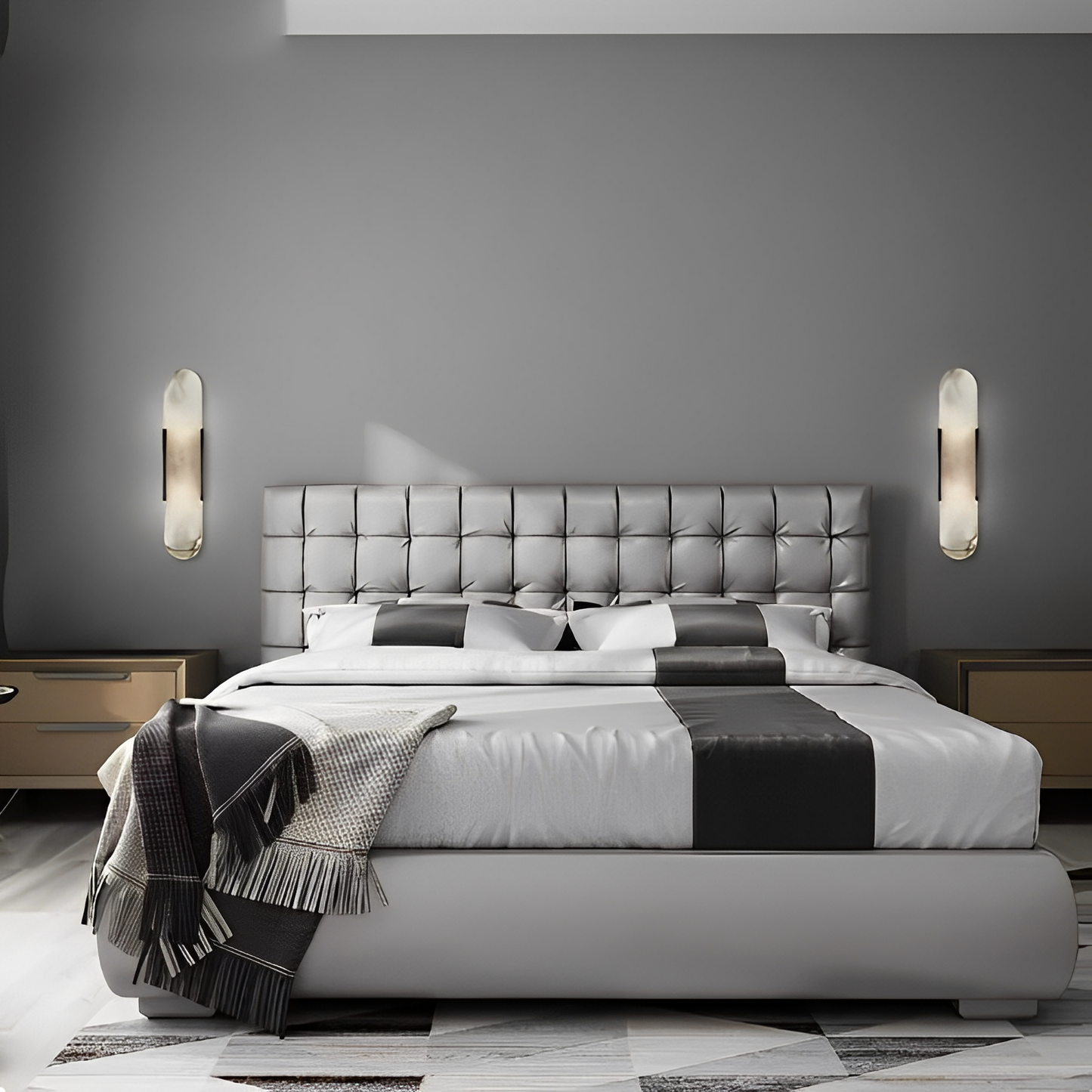 Orro – Postmoderne LED-Wandleuchte mit Marmor-Optik