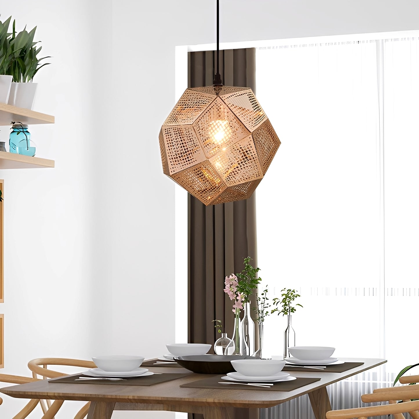 Celeste – Geometrische Pendelleuchte mit Gitterstruktur
